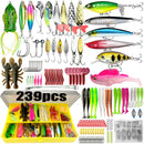 Kit de Pesca Completo| Iscas Artificiais Para Todos os Tipos de Pesca | 239 Unidades