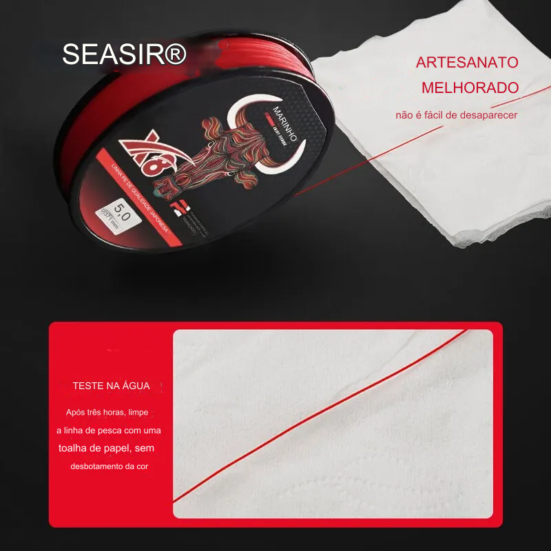Linha de Pesca Multifilamento   | Seasir RedBull 8 Fios PE 150M Alta Resistência
