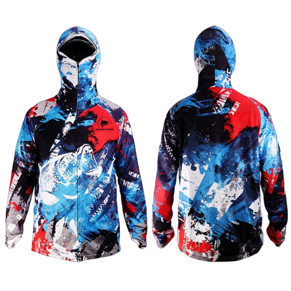 Camisa De Pesca Masculina Com Proteção de Rosto - Proteção Solar Rosto Pescoço Anti-uv Respirável
