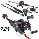 Kit Carretilha com Vara de Pesca Profissional