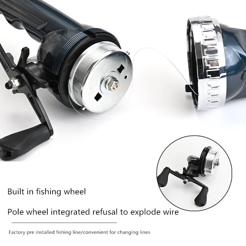 Vara de Pesca Dobrável Telescópica  - Mini e Portátil