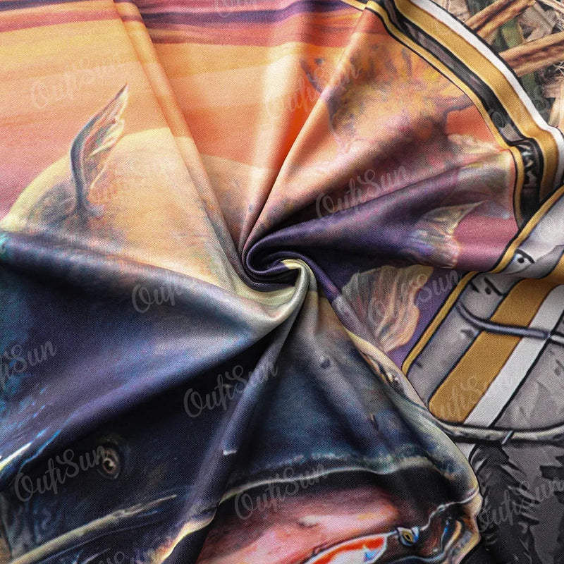 Camisa de Pesca com Secagem Rápida e Estampa de Pesca