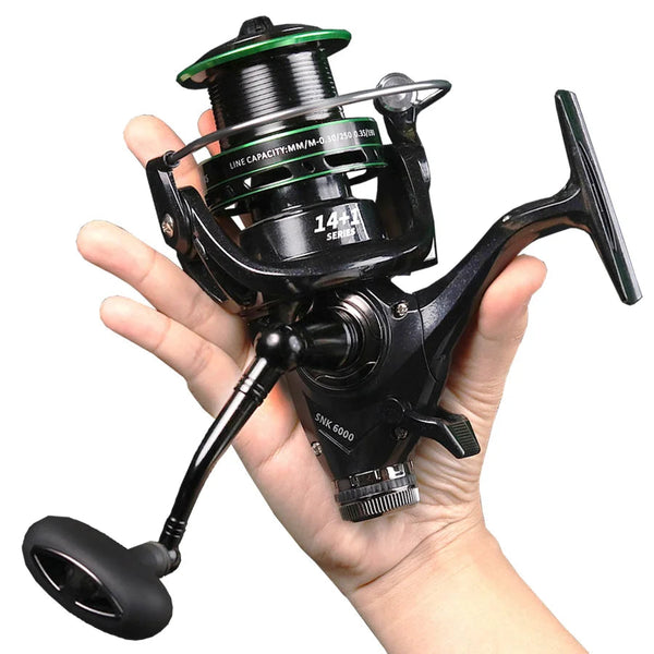 Molinete SNK Com Até 20KG De Drag Recolhimento 5.2:1 + Óculos Polarizado Grátis