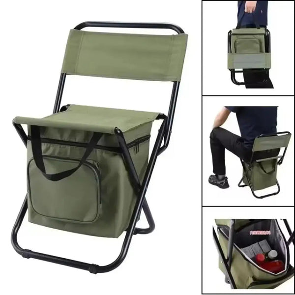 Cadeira com Bolsa Portátil - Ideal para Pesca e Camping