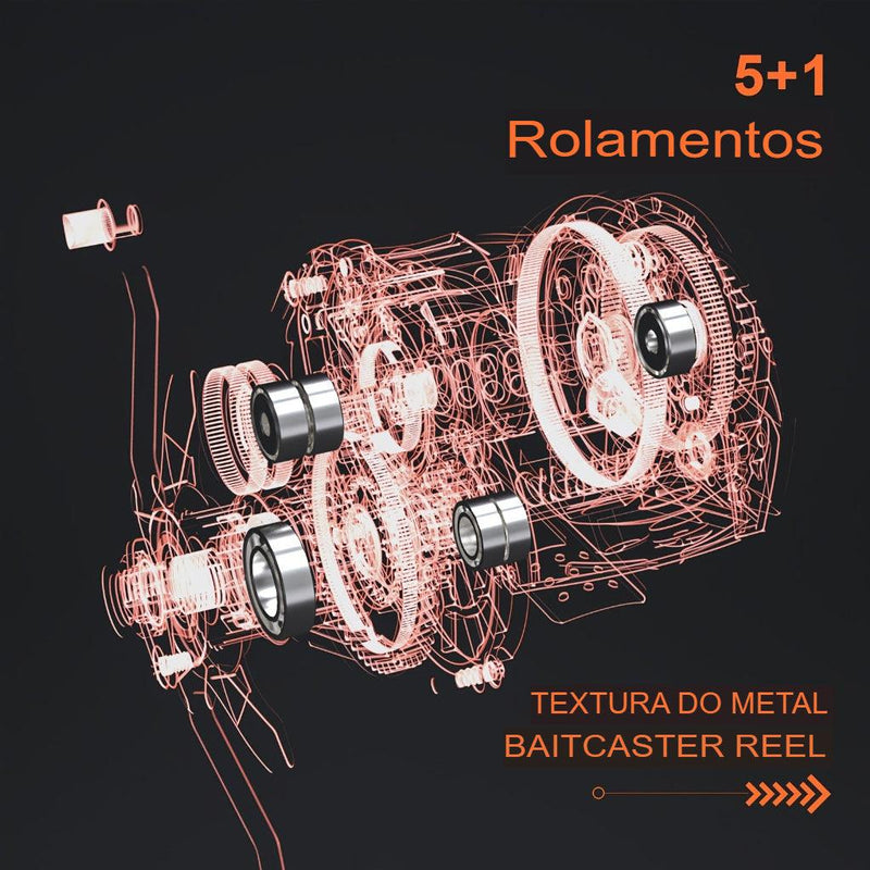 Carretilha   | Haut Ton Matel Master 6.2:1| 6Kg Drag