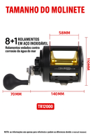 Carretilha SAMOLLA | Alto Desempenho em Alto-Mar |Drag 30kg