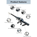 Vara de Pesca Dobrável Telescópica  - Mini e Portátil