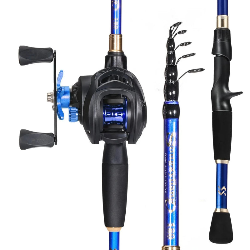 Kit Carretilha com Vara de Pesca Profissional
