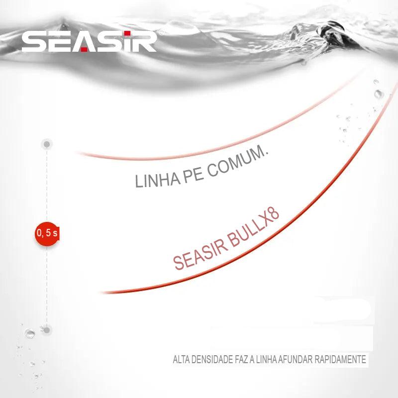 Linha de Pesca Multifilamento   | Seasir RedBull 8 Fios PE 150M Alta Resistência