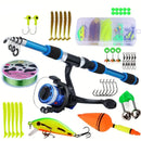 Kit de Pesca Completo Sougayilang: Vara Telescópica 1,8 m + Molinete 5.2:1 + Acessórios