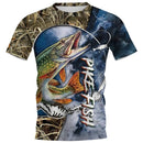 Camisa de Pesca com Secagem Rápida e Estampa de Pesca