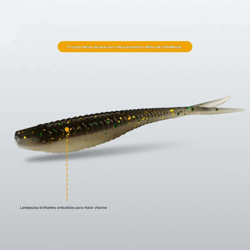 Kit de Iscas Soft 61 Peças + Caixa Brinde – Iscas Artificiais Realistas para Pesca